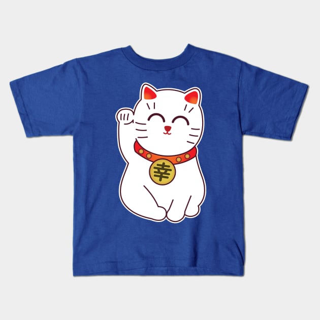 Shiawase Cat Kids T-Shirt by Tees4Elliott